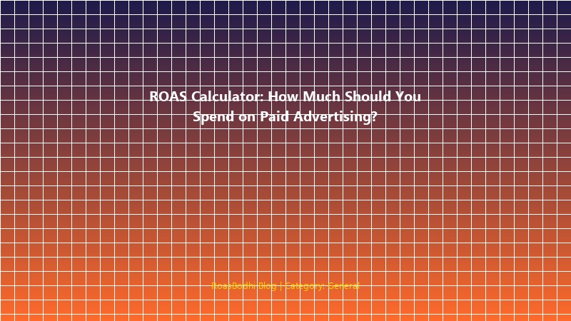 ROAS Calculator and budget formulas for business owners